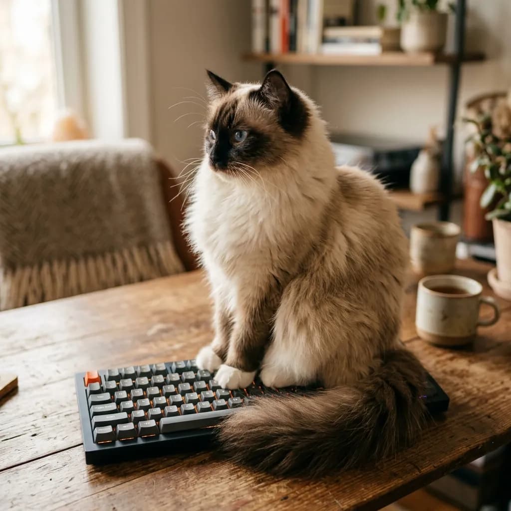 Tsundere and Proud Ragdoll cat