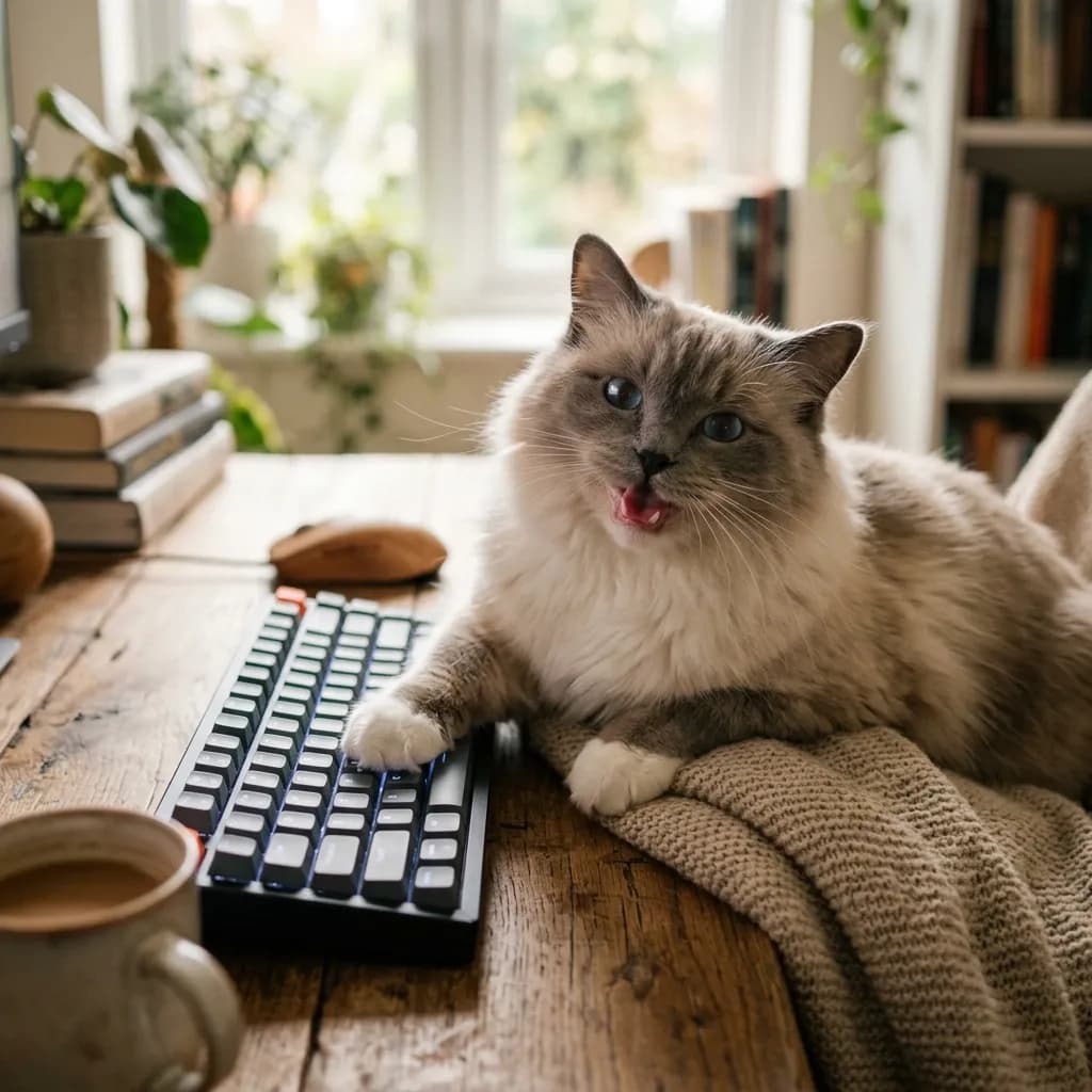 Playful and Funny Ragdoll cat